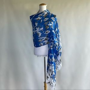 Brokedown Blue Ikat Scarf
